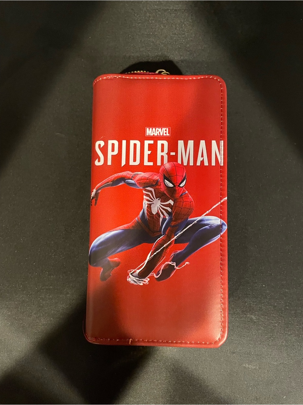 Marvel Spider-Man Red Zipped Wallet Superhero Graphic Long Clutch